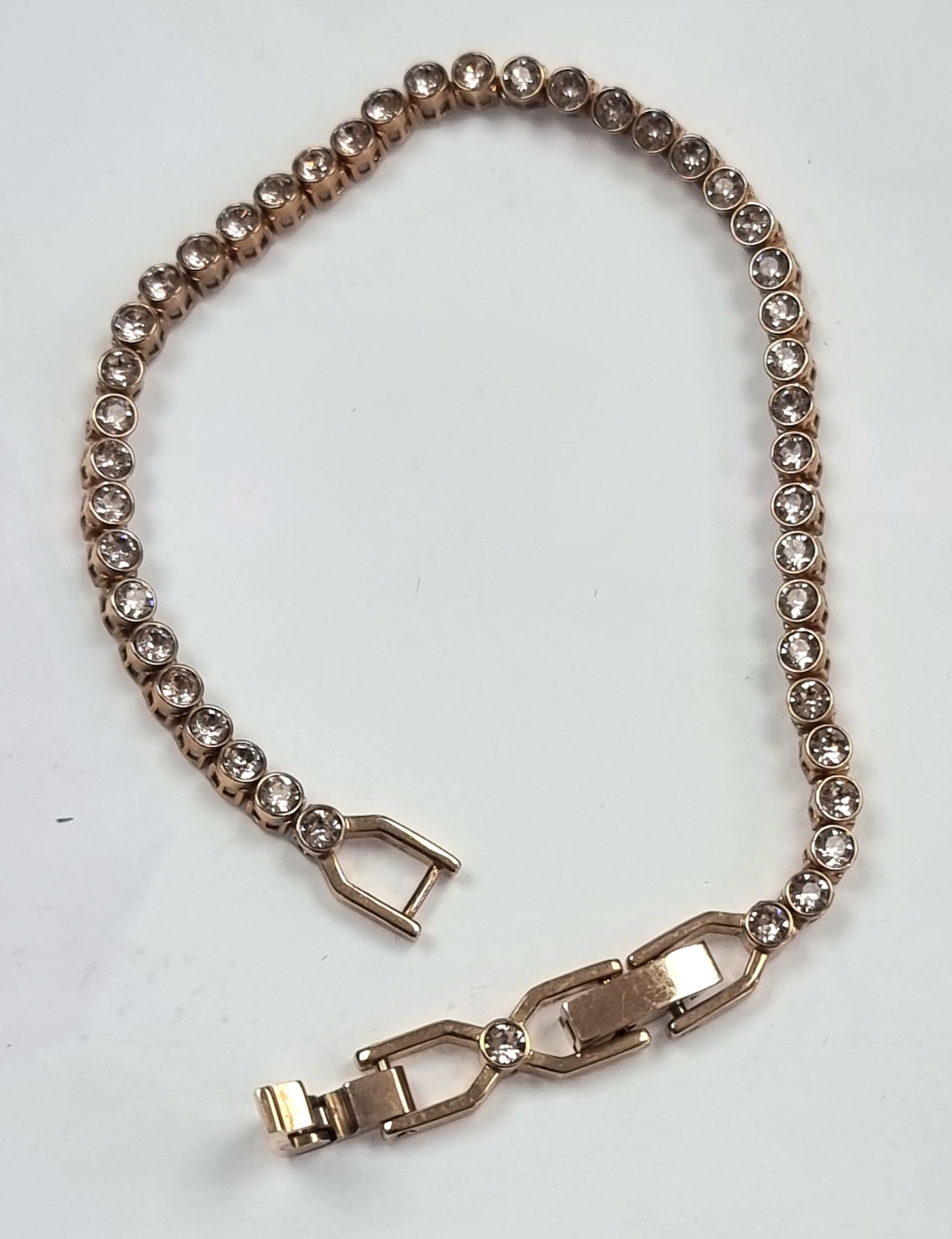 Swarovski Rose Gold Effect Tennis Bracelet 7" - Image 2