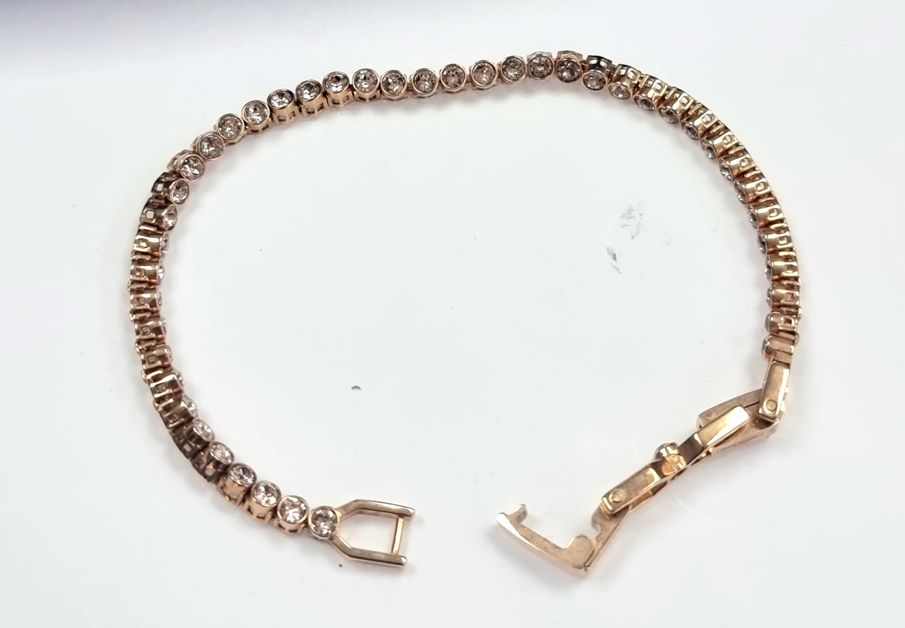 Swarovski Rose Gold Effect Tennis Bracelet 7" - Image 3