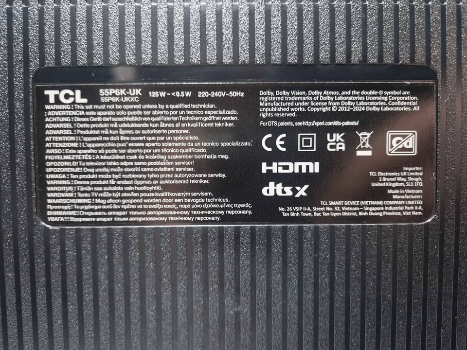 TCL 55" 56P6K Smart 4k UHD HDR (COLLECTION ONLY) - Image 3