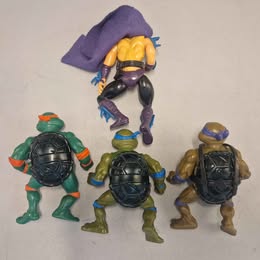 Teenage Mutant Ninja Turtles Figures x4 1988 Versions (TMNT) Please see pictures - Image 2