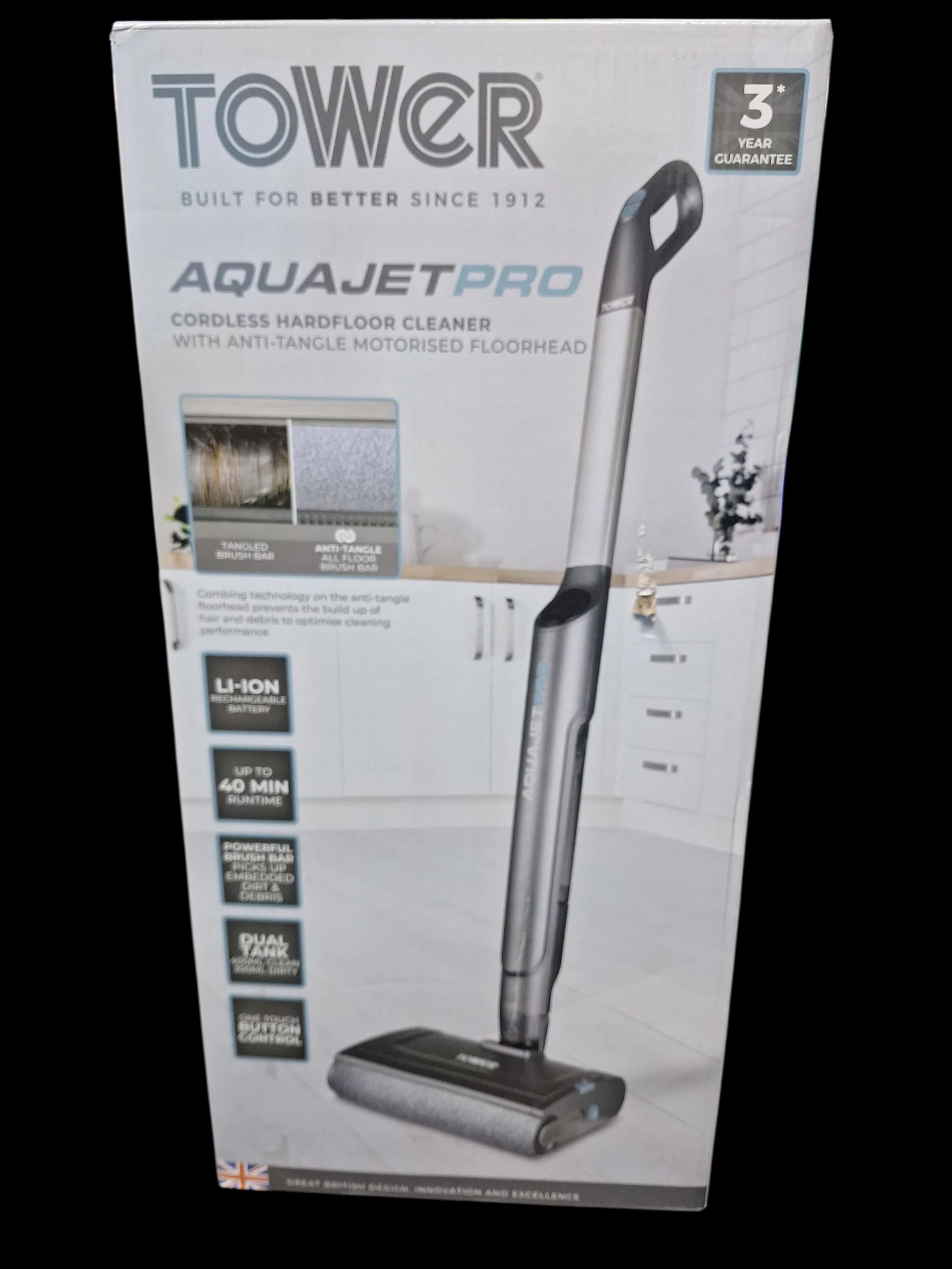 Tower AquajetPro Cordless Hard Floor Cleaner 7.2V **BRAND NEW BOXED** - Image 2