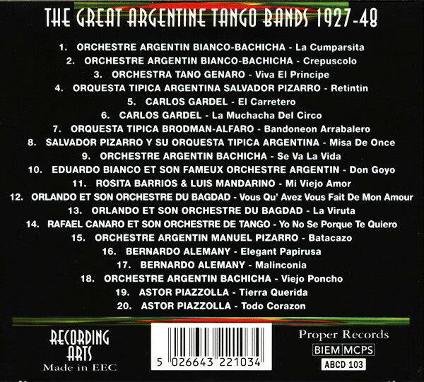 Various – Story Of The Great Argentine Tango Bands 1927-48 - Image 2