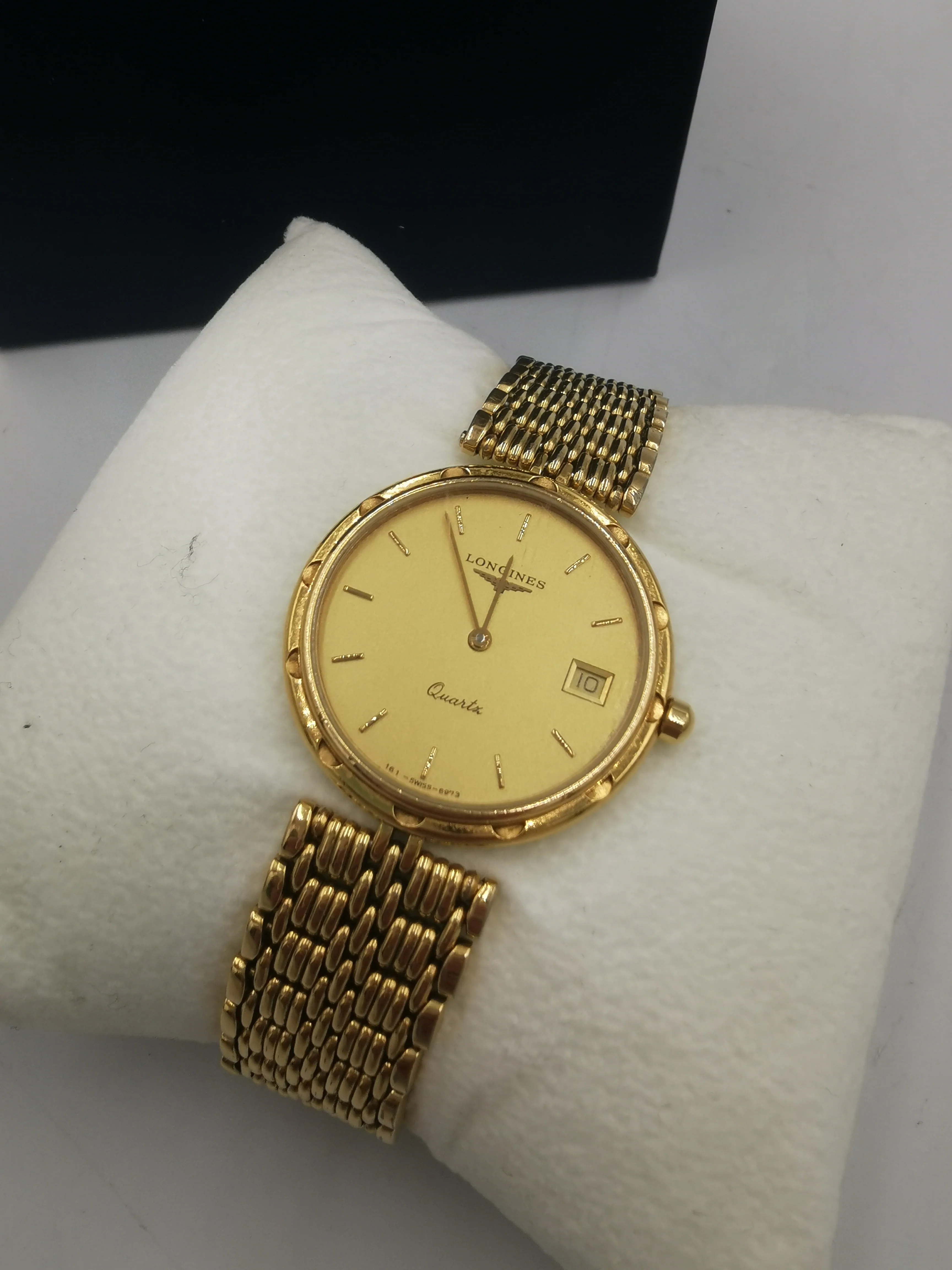 Vintage Longines Quartz Gold Plated (9K) Watch, Stainless Steel Back - Image 2