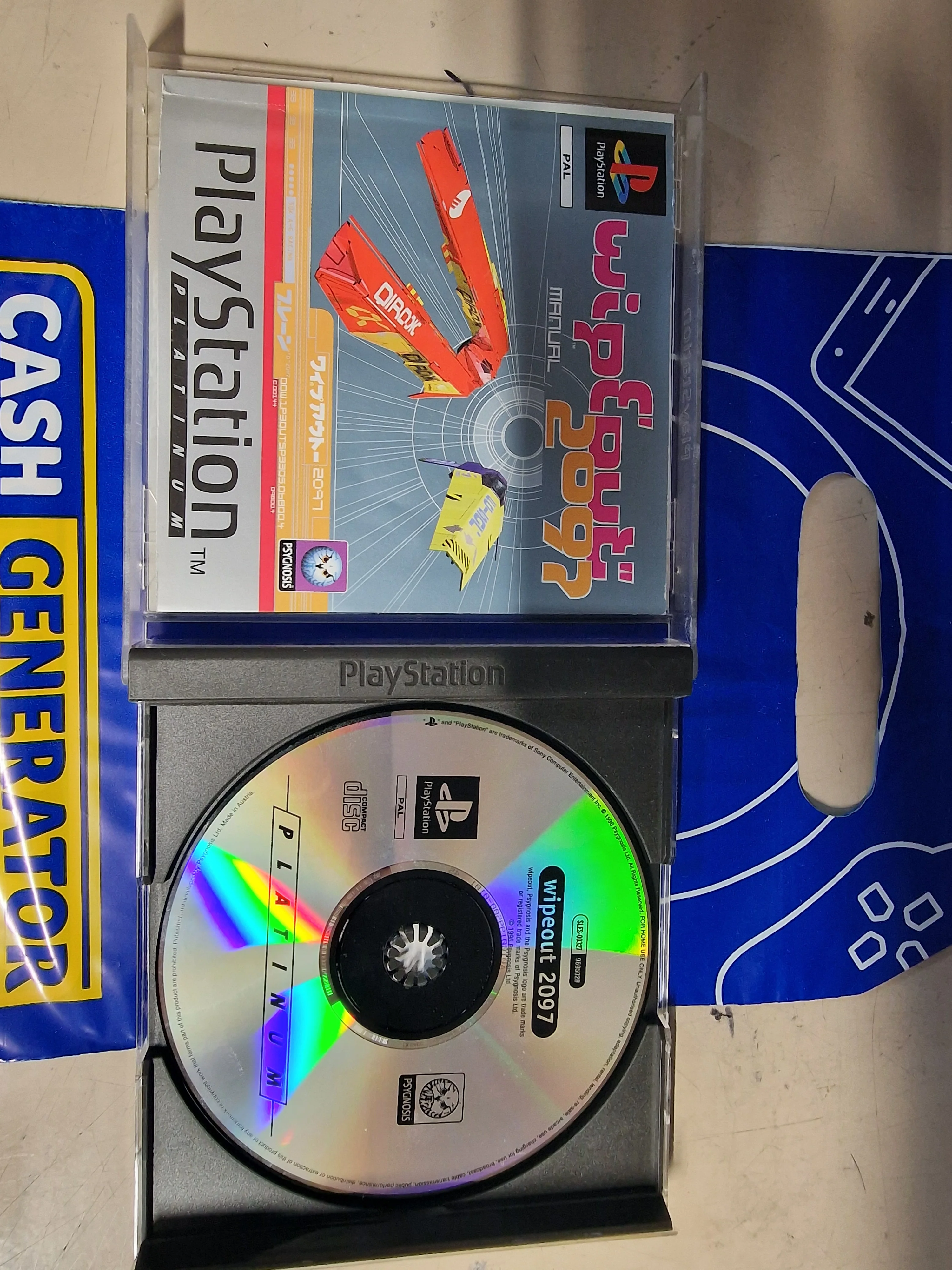 PS1 Wipeout 2097, Platinum Ed., w/ Manual, Boxed Playstation 1 - Image 3