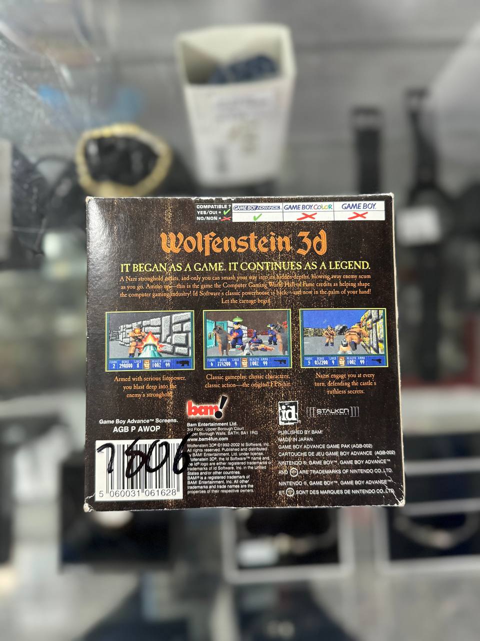 Wolfenstein 3d Nintendo Gameboy Advance Game ** Collection Only - Wythenshawe ** - Image 2