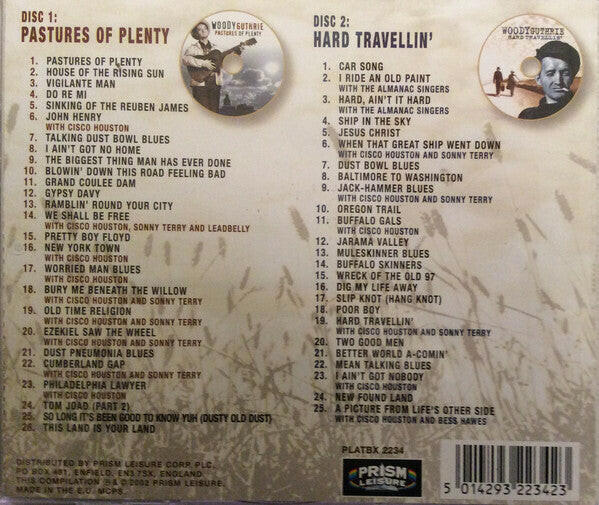 Woody Guthrie ‎– The Ultimate Collection. 51 Ground Breaking Recordings (Pastures Of Plenty/Hard Travellin') - Image 2