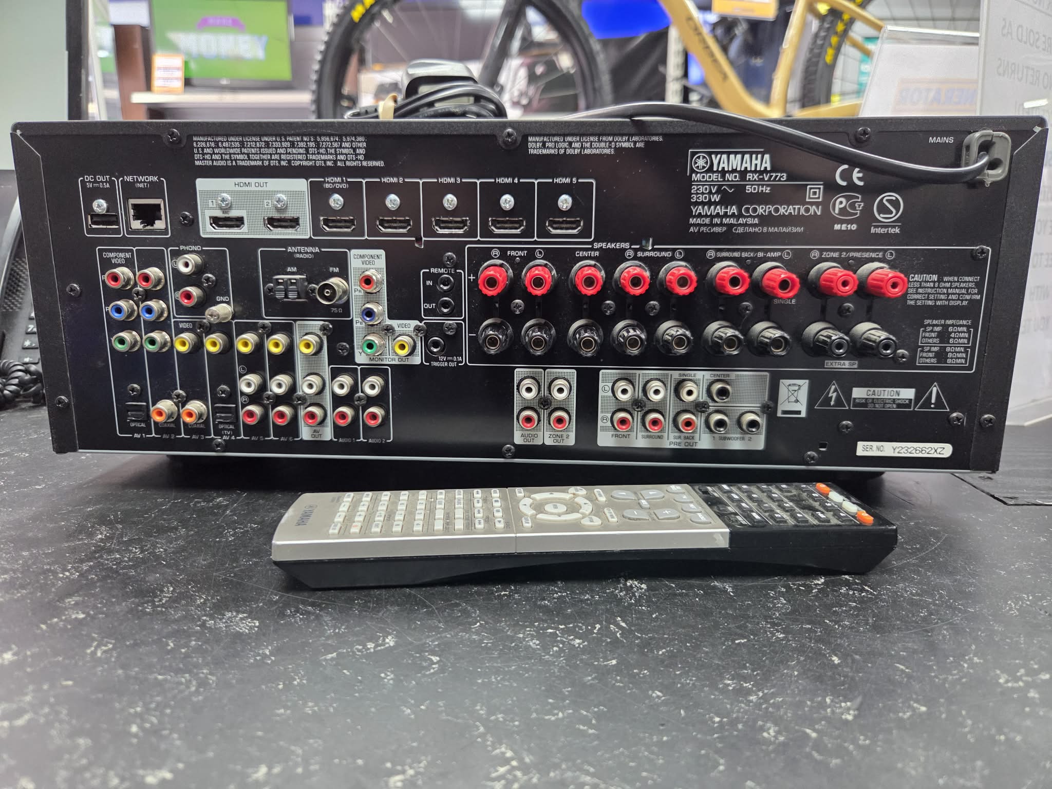 Yamaha RX-V773 AV Receiver With Remote . - Image 2
