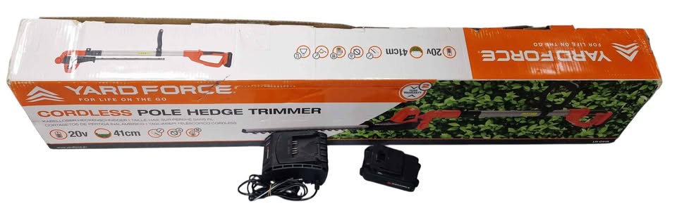 Yard Force 20V Cordless Pole Hedge Trimmer w/ Lithium-ion Battery & Charger - Image 3